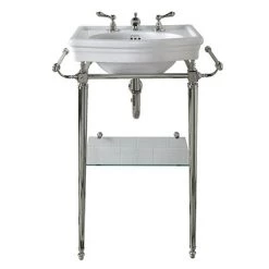 Imperial Etoile 530mm Small Basin + Polished Nickel Basin Stand