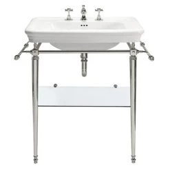 Imperial Etoile 700mm Large Basin + Polished Nickel Basin Stand
