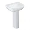 Grohe Euro Ceramic 600mm 1TH Basin + Full Pedestal