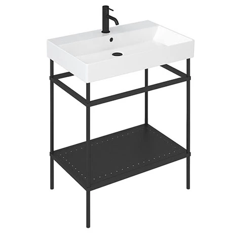 Britton Shoreditch Frame 700mm Basin & Black Wash Stand 1 Britton Shoreditch Frame 700mm Basin & Black Wash Stand