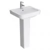 Genova Modern Basin with Pedestal (550mm Wide - 1 Tap Hole)