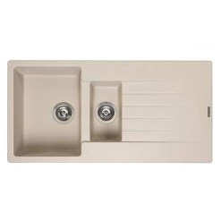 Reginox Harlem 15 1.5 Bowl Granite Kitchen Sink - Caffe Silvery