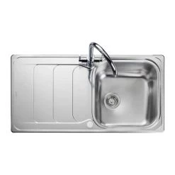 Rangemaster Houston 1.0 Bowl Stainless Steel Kitchen Sink -Cheap Basins Store HS9851 D2 460