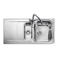 Rangemaster Houston 1.5 Bowl Stainless Steel Kitchen Sink -Cheap Basins Store HS9852 D2 460