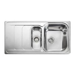 Rangemaster Houston 1.5 Bowl Stainless Steel Kitchen Sink -Cheap Basins Store HS9852 D3 460