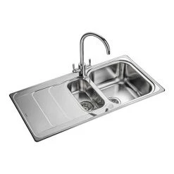 Rangemaster Houston 1.5 Bowl Stainless Steel Kitchen Sink