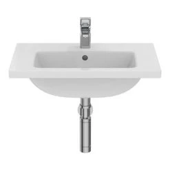 Ideal Standard i.Life S 1TH Wall Hung Basin + Chrome Bottle Trap -Cheap Basins Store ISIL60WH D2 460