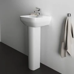 Ideal Standard i.Life A 400mm 1TH Handrinse Basin + Full Pedestal -Cheap Basins Store ISILA40FP D4 460