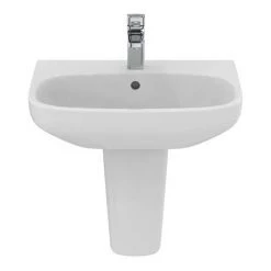 Ideal Standard i.Life A 1TH Washbasin + Semi Pedestal 9 Ideal Standard i.Life A 1TH Washbasin + Semi Pedestal -Cheap Basins Store ISILA55SP D3 460