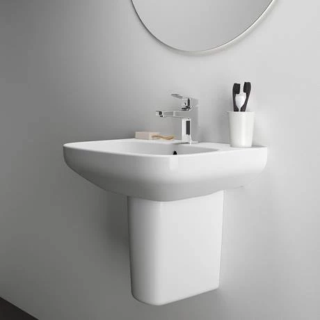 Ideal Standard i.Life A 1TH Washbasin + Semi Pedestal 6 Ideal Standard i.Life A 1TH Washbasin + Semi Pedestal - Image 6