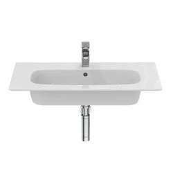 Ideal Standard i.Life A 1TH Wall Hung Basin + Chrome Bottle Trap -Cheap Basins Store ISILA84WH D2 460