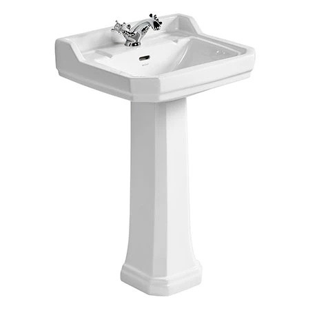 Ideal Standard Waverley 560mm 1 Tap Hole Basin + Pedestal 1 Ideal Standard Waverley 560mm 1 Tap Hole Basin + Pedestal