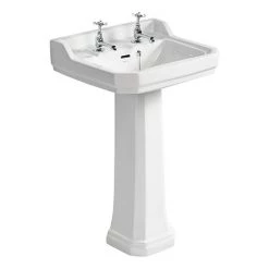 Ideal Standard Waverley 560mm 2 Tap Hole Basin + Pedestal