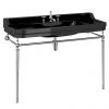 Burlington Jet Black Edwardian 3TH 120cm Basin & Chrome Wash Stand