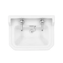Keswick Traditional 500mm Basin & Chrome Wash Stand -Cheap Basins Store KT51THW D5 460