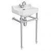 Keswick Traditional 500mm Basin & Chrome Wash Stand