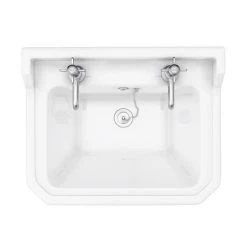 Keswick Traditional 560mm Basin & Chrome Wash Stand -Cheap Basins Store KT561THW D4 460