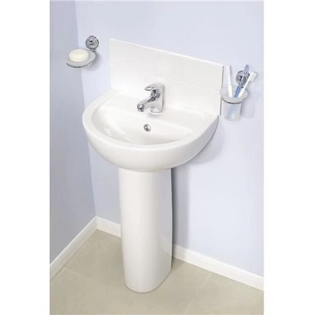 VitrA - Layton Basin and Pedestal - 1 Tap Hole - 3 Size Options 3 VitrA - Layton Basin and Pedestal - 1 Tap Hole - 3 Size Options - Image 3