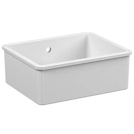 Reginox Mataro 1.0 Bowl White Ceramic Undermount Kitchen Sink + Waste 2 Reginox Mataro 1.0 Bowl White Ceramic Undermount Kitchen Sink + Waste - Image 2