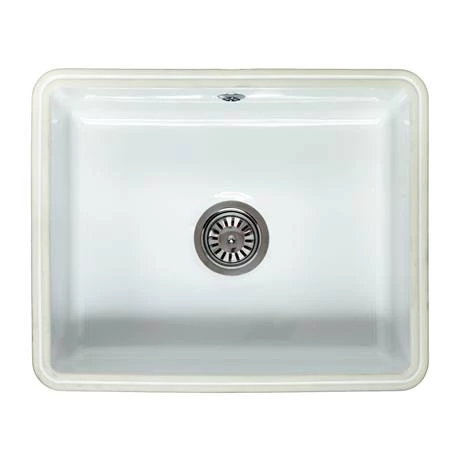 Reginox Mataro 1.0 Bowl White Ceramic Undermount Kitchen Sink + Waste 4 Reginox Mataro 1.0 Bowl White Ceramic Undermount Kitchen Sink + Waste - Image 4