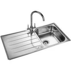 Rangemaster Michigan 1.0 Bowl Stainless Steel Kitchen Sink -Cheap Basins Store MG9501 D2 460