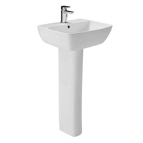 Britton MyHome 55cm 1TH Basin with Full Pedestal 1 Britton MyHome 55cm 1TH Basin with Full Pedestal
