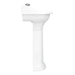 Monaco Traditional Basin + Pedestal (2 Tap Hole - Various Sizes) -Cheap Basins Store MONBASPED D3 460