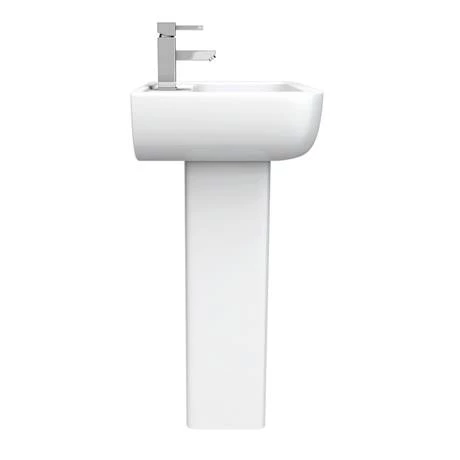 Pro 600 Modern Short Projection Basin & Pedestal (550mm Wide - 1 Tap Hole) 4 Pro 600 Modern Short Projection Basin & Pedestal (550mm Wide - 1 Tap Hole) - Image 4