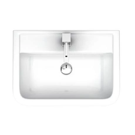 Pro 600 Modern Short Projection Basin & Pedestal (550mm Wide - 1 Tap Hole) 5 Pro 600 Modern Short Projection Basin & Pedestal (550mm Wide - 1 Tap Hole) - Image 5