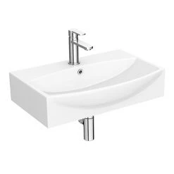 Milton 600 x 400 Wall Hung Bowed Basin (1 Tap Hole)