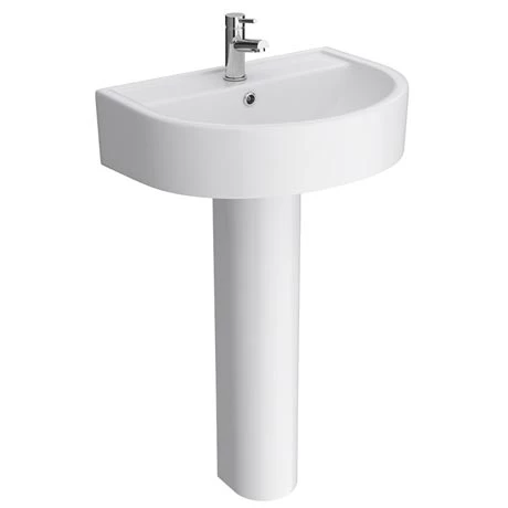 Toronto Basin with Full Pedestal (600mm Wide - 1 Tap Hole) 1 Toronto Basin with Full Pedestal (600mm Wide - 1 Tap Hole)
