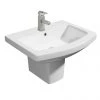 Monza Square Basin + Semi Pedestal (550mm Wide - 1 Tap Hole)