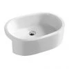 Hudson Reed 570mm Oval Semi-Recessed Basin - NBV173