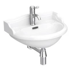 Old London - Chancery Wall Hung Cloakroom Basin (500mm Wide - 1 Tap Hole) -Cheap Basins Store NCA104 d3a 460