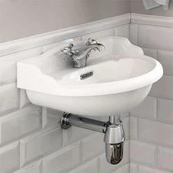 Old London - Chancery Wall Hung Cloakroom Basin (500mm Wide - 1 Tap Hole)