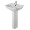 Nuie Ava 545mm 1TH Basin & Pedestal - NCG400