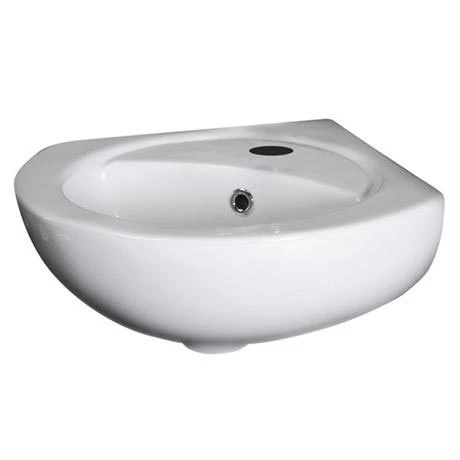 Nuie Corner Wall Hung Basin - 1 Tap Hole - NCU862 2 Nuie Corner Wall Hung Basin - 1 Tap Hole - NCU862 - Image 2