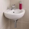 Nuie Corner Wall Hung Basin - 1 Tap Hole - NCU862