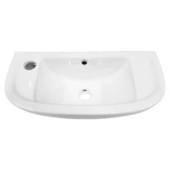 Nile Compact 455 x 205mmm Wall Hung Cloakroom Basin -Cheap Basins Store NIL455 d2 460
