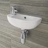 Nile Compact 455 x 205mmm Wall Hung Cloakroom Basin