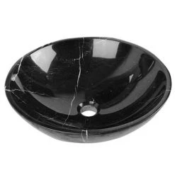 Nero Margiua 430mm Round Marble Basin 0TH - NM001 -Cheap Basins Store NM001 d4 460