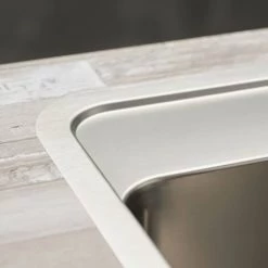 Reginox Ohio 50x40 1.0 Bowl Stainless Steel Kitchen Sink with Tap Ledge -Cheap Basins Store OHIO50X40TW D3 460