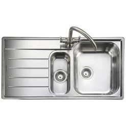 Rangemaster Oakland 1.5 Bowl Stainless Steel Kitchen Sink -Cheap Basins Store OL9852 detail1 460