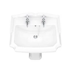Oxford Ceramic Traditional Basin & Pedestal Set -Cheap Basins Store OXB d3 460