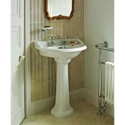 Heritage - Dorchester Standard Basin & Pedestal - Various Tap Hole Options -Cheap Basins Store PDW051 PDW09 D2 460