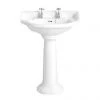 Heritage - Dorchester Standard Basin & Pedestal - Various Tap Hole Options