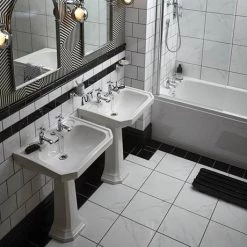 Heritage - Granley Deco 2TH Basin & Pedestal 6 Heritage - Granley Deco 2TH Basin & Pedestal -Cheap Basins Store PGDW05 PGRW09 D2 460