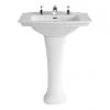 Heritage - Blenheim Basin & Pedestal - Various Tap Hole Options