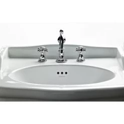 Heritage - New Victoria 3TH Standard Basin & Pedestal -Cheap Basins Store PVEW063 PVEW10 D2 460