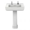 Heritage Wynwood 600mm Standard Basin & Pedestal - Various Tap Hole Options